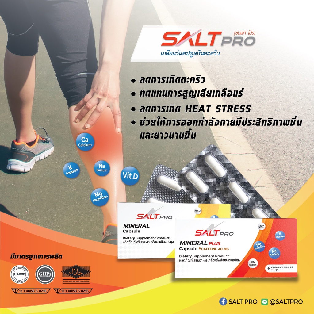 แคปซูลเกลือแร่ Salt Pro (ซอลท์ โปร) แผง 6 แคปซูล | Shopee Thailand