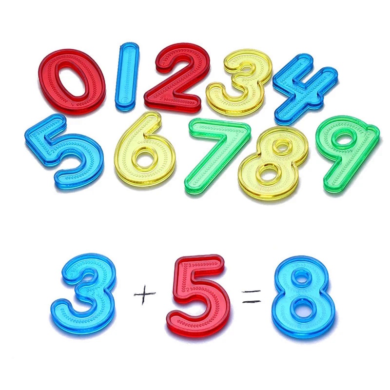 Math Transparent Numbers Set Montessori Toys For Kids Learning Items ...