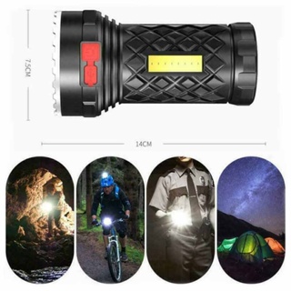  7 LED portable cob side lights with strong light and super bright flashlight 10000000LM IPX4 lifetime waterproof