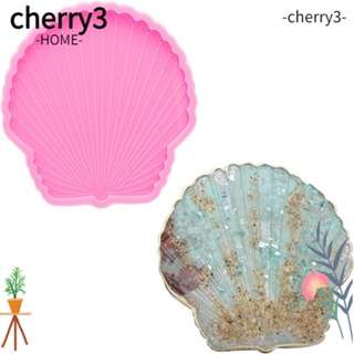 Cherry3 แม่พิมพ์ซิลิโคนเรซิ่น อีพ็อกซี่ รูปเปลือกหอย ขนาด 8*7.8 ซม. สีชมพู สําหรับทํางานฝีมือ DIY