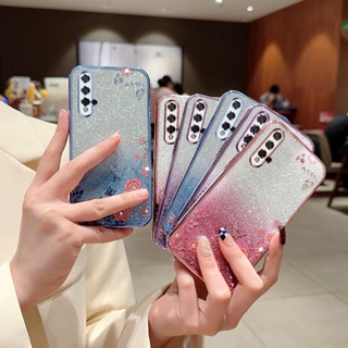 เคสโทรศัพท์มือถือแบบนิ่ม TPU แต่งกลิตเตอร์ พลอยเทียม ไล่โทนสี หรูหรา สําหรับ Huawei Honor 20 X9A Case Y7A Nova 3 3i 7 7SE 10 10SE 11