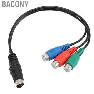 Bacony S Video 7 Pin Male To 3RCA Female Cable High Accuracy  Adapter 0.9ft for Set Top Box