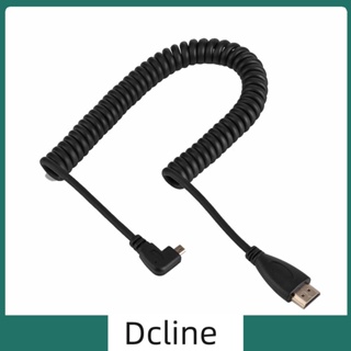 [Dcline.th] สายเคเบิล Micro HDMI มุมขวา 90 องศา เป็น HDMI สปริงยืดไสลด์ได้