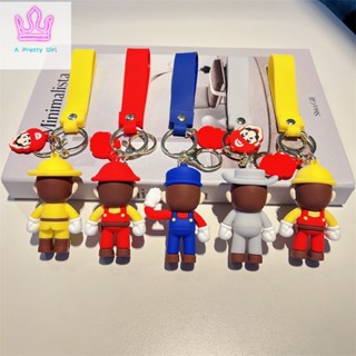 พวงกุญแจ จี้รูปการ์ตูน Super Mario Bros เหมาะกับของขวัญ สไตล์คลาสสิก สําหรับตกแต่งกระเป๋านักเรียน