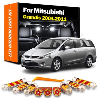 ชุดไฟอ่านหนังสือ Led ภายในรถยนต์ สําหรับ Mitsubishi Grandis 2004 2005 2006 2007 2008 2009 2010 2011 18 ชิ้น