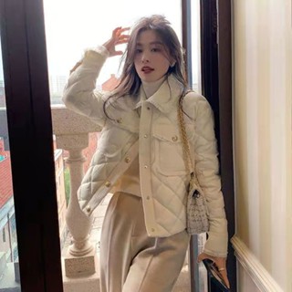 สาวเสื้อโค้ทผ้าฝ้ายขนปุย คอลเลคชั่นใหม่ฤดูหนาวปี 2022 เจ้าตัวเล็กบางเบา ผ้าฝ้ายแฟชั่นตัวจิ๋ว