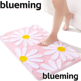 Blueming2 พรมปูพื้น ผ้าแคชเมียร์ โพลีเอสเตอร์ ลายดอกไม้ แห้งเร็ว 16X24 นิ้ว ซักได้ สําหรับห้องครัว 1 ชิ้น