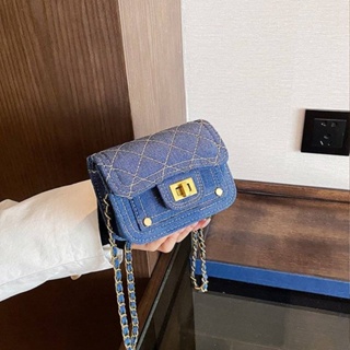 Korean Style Fashionable Embroidery Line Childrens Bag New Urban Casual All-match Parent-child Bag Super Cute Girls Chanel Style Crossbody Bag