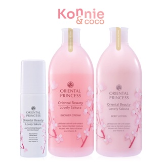 Oriental Princess Oriental Beauty Lovely Sakura Set [Shower Cream 400ml + Body Lotion 400ml + Deodorant 70ml] เซทดูแ...