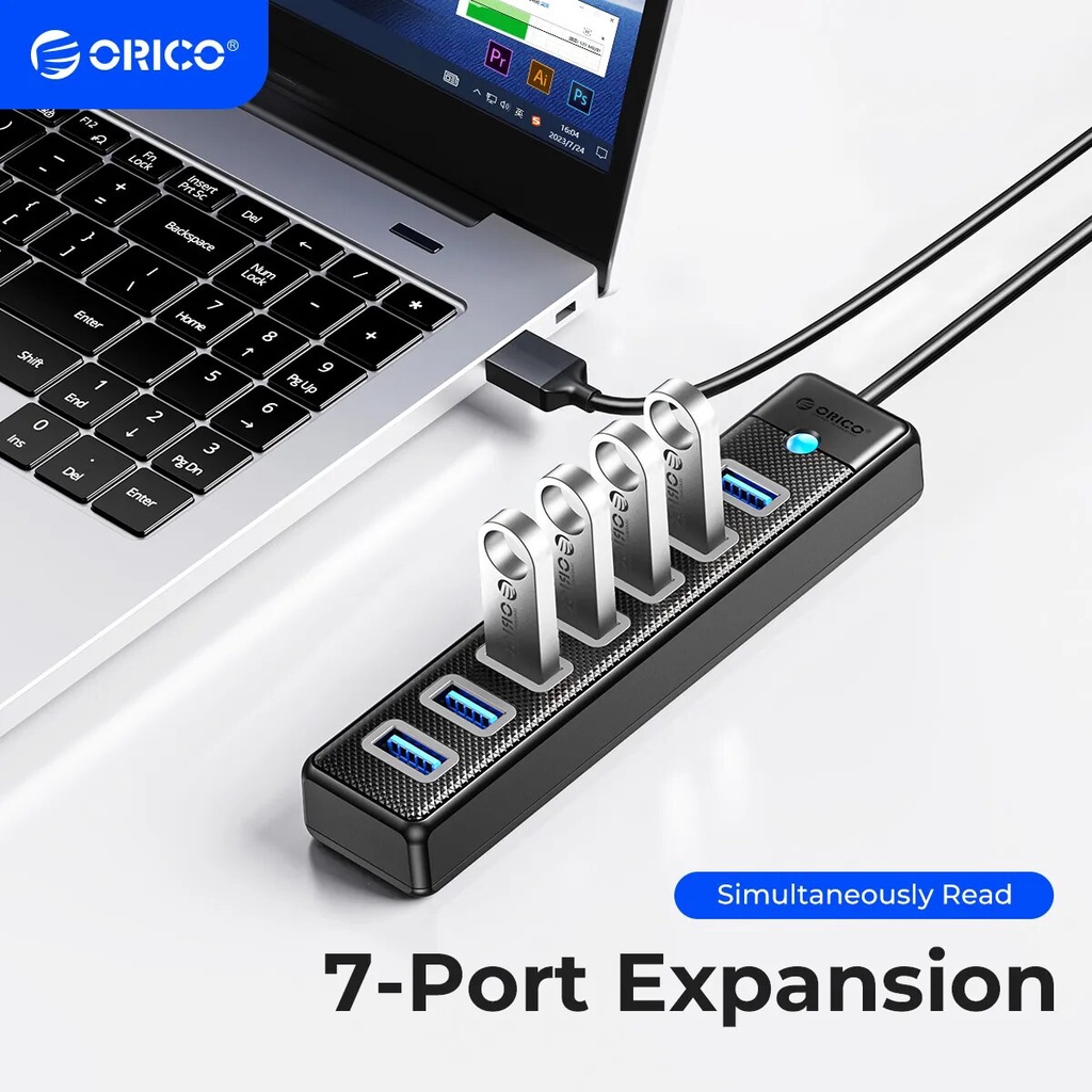 ORICO USB 3.0 HUB 7ports Splitter High-Speed Transmission Type C HUB ...