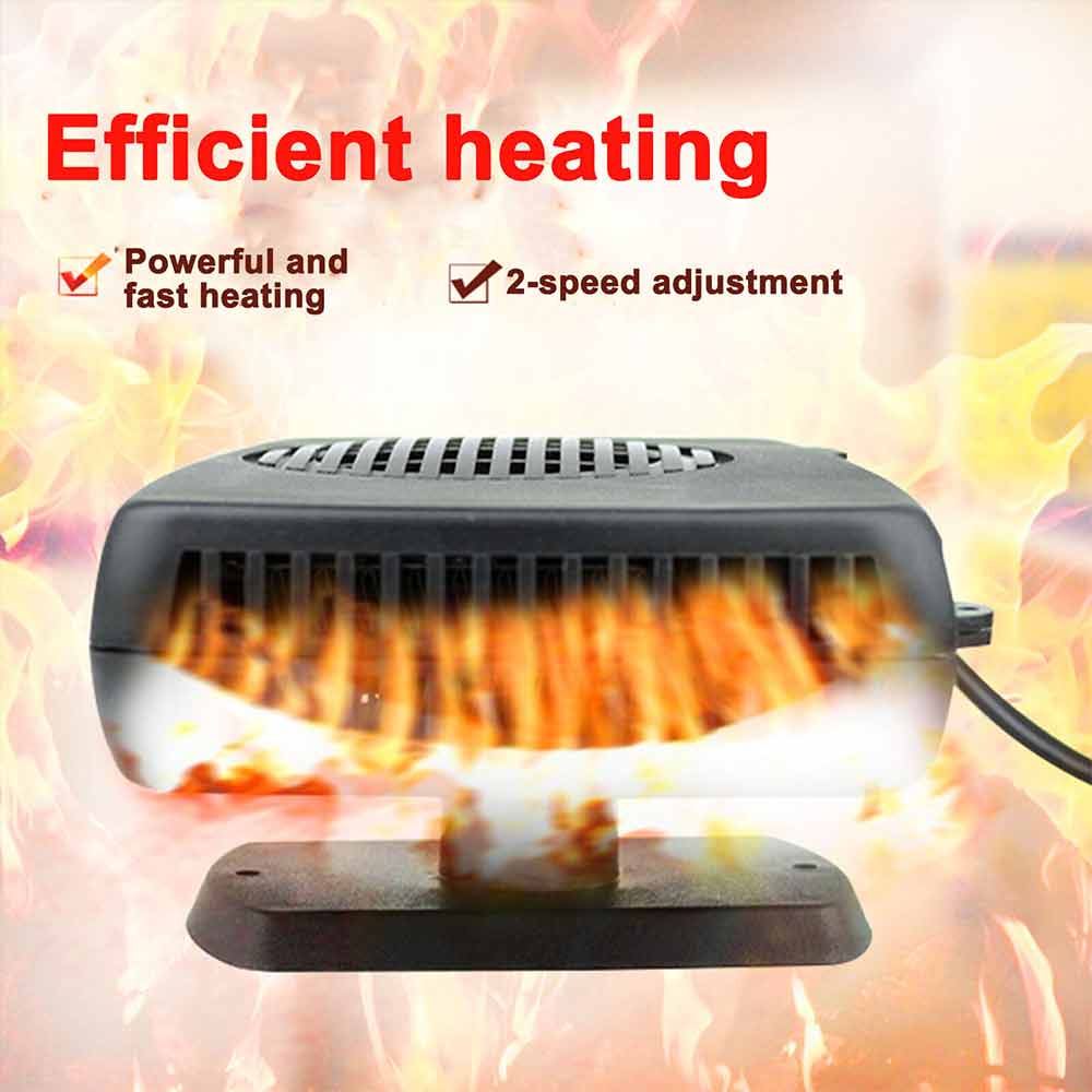 1200W Portable 12V Car Heater - Electric Defogger Defroster Demister For Vehicles - Fast Heating Fan