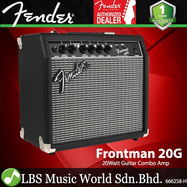 Fender Frontman 20G 20 วัตต์ 1X8 นิ้วเครื่องขยายเสียงกีตาร์ไฟฟ้า Combo ...