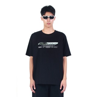 Dcl FUTURE เสื้อยืดคอกลม แขนสั้น ผ้าฝ้ายแท้ พิมพ์ลายจักรวาล ทรงหลวม แฟชั่นฤดูร้อน สําหรับผู้ชาย