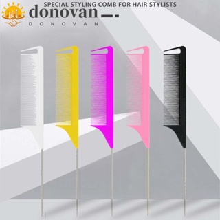 DONOVAN Rat Tail Hair Comb Tip-tail Professional Salon Metal Pin Separate Hair comb Fine-Tooth Head Massager