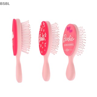 Bsbl หวีนวดหนังศีรษะ แบบพกพา สีชมพู สําหรับตุ๊กตาบาร์บี้ 1 ชิ้น