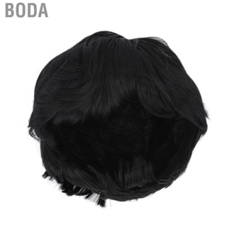 Boda Mens Short Black Hair Wig Male Wigs Natural Fashionable Fluffy For Party