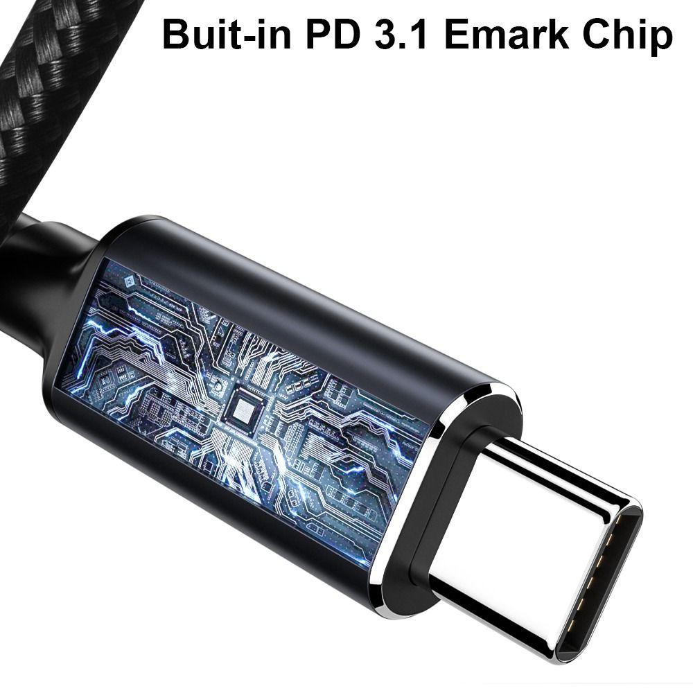 Amor12 180 ซม.USB Type C ถึง DC สาย, 20V 7A Emark ชิป PD 140W Converter ...