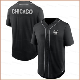 เสื้อคาร์ดิแกนเบสบอล พลัสไซซ์ 23 มล. ลาย Chicago Fire Jersey Button Down