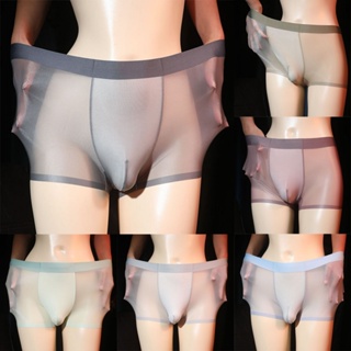 กางเกงบ็อกเซอร์ เอวกลาง ไร้รอยต่อ คุณภาพพรีเมี่ยม สําหรับผู้ชาย XL 3XL
