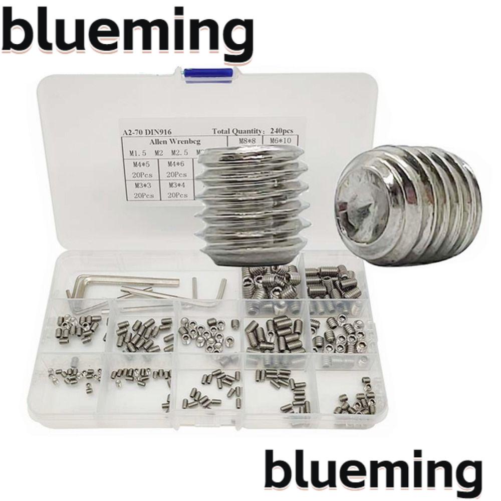 blueming2-ชุดซ็อกเก็ตหัวหกเหลี่ยม-สกรูสเตนเลส-12-ขนาด-m3-m8-240-ชิ้น
