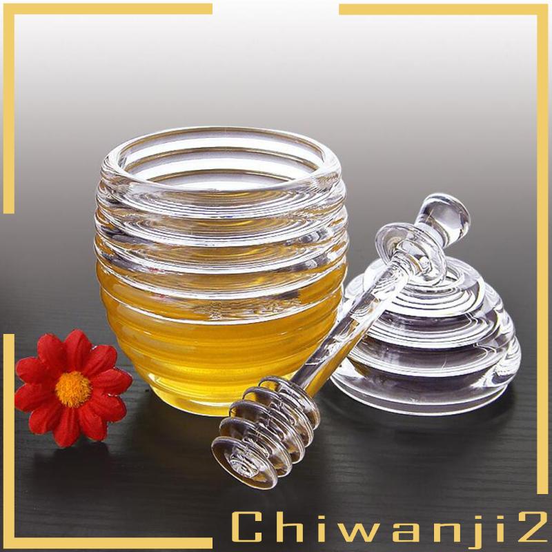 chiwanji2-ขวดโหลใส่น้ําผึ้งใส-เกรดอาหาร-พร้อมก้านคน-265-มล-265-มล