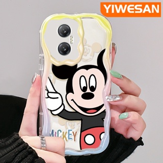 เคสโทรศัพท์มือถือ ซิลิโคนใส กันกระแทก ลายการ์ตูนมิกกี้เมาส์น่ารัก สีครีม สําหรับ Infinix Hot 20 Hot 20i Hot 20 Play Hot 30 Hot 30i Hot 30 Play