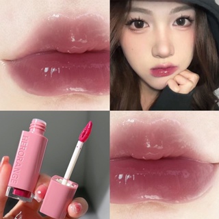 Hot Sale# heart! Summer new all-match pure Lishui Yang mirror light lip glaze Lasting Moisturizing not easy to touch cup plain color white 8cc