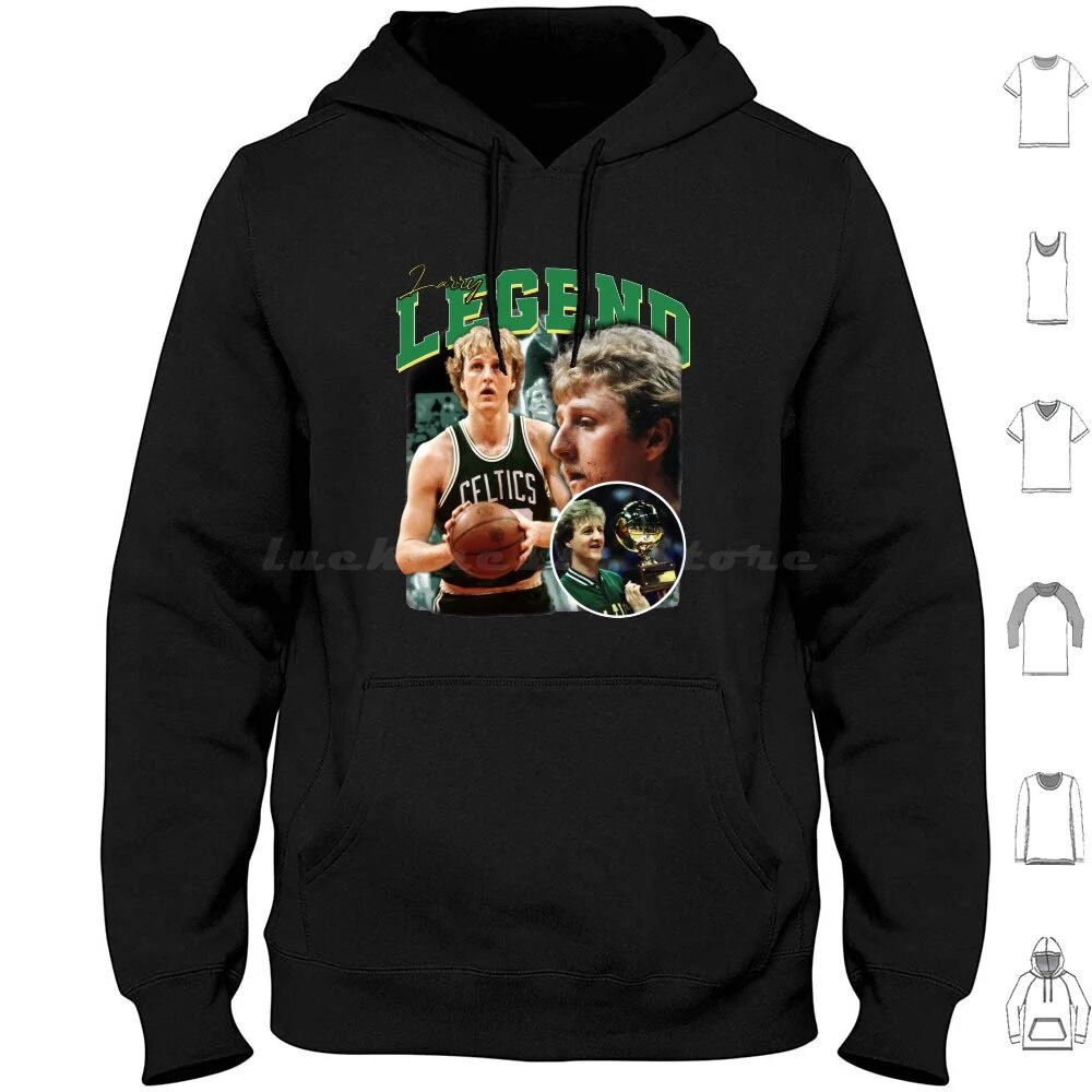 เสื้อฮู้ดดี้ ผ้าฝ้าย ลาย Larry Bird Legend Basketball Signature สไตล์ ...