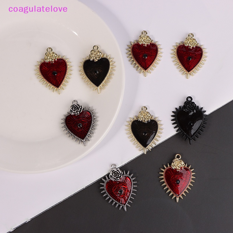 coagulatelove-จี้รูปตาดอกไม้-หัวใจ-โลหะผสม-สไตล์โกธิคพังก์-สําหรับทําเครื่องประดับ-ต่างหู-5-ชิ้น-ขายดี