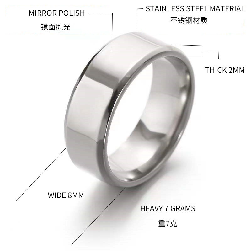 แหวนสแตนเลสไทเทเนียม-ขนาด-8-มม-สีไม่จาง-สําหรับผู้ชาย