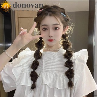 Donovan วิกผมสังเคราะห์ สีน้ําตาล สีดํา ยืดหยุ่นสูง DIY สําหรับผู้หญิง