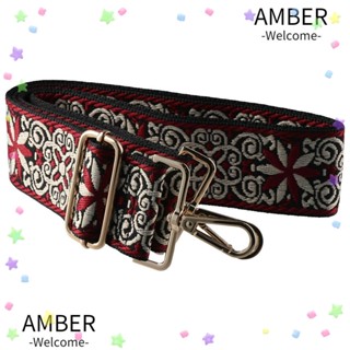 Amber สายกระเป๋า โพลีเอสเตอร์ ปักลายกีตาร์ กว้างพิเศษ 2 นิ้ว กว้าง 31.5-51 นิ้ว 2 นิ้ว (5 ซม.)