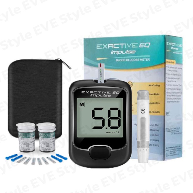 𝑬𝑽𝑬 Blood Glucose Meter เครื่องตรวจวัดน้ำตาลในเลือด ตรวจเบาหวาน เครื่องวัดน้ำตาลในเลือด Exactive