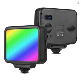 Portable RGB Video Light Camera LED Fill Light 2500K-9900K Stepless Dimming 21 Lighting Effects Built-in Battery for Vlog Live Streaming Photography Lamp