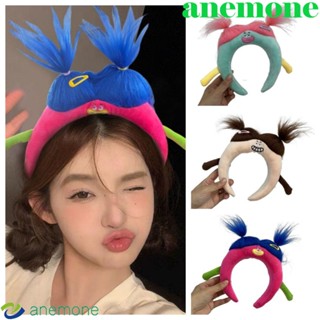 Anemone ที่คาดผมตุ๊กตา ผ้ากํามะหยี่ขนนิ่ม สไตล์เกาหลี สามมิติ เครื่องประดับผม ที่คาดผม ตลก ผู้หญิง