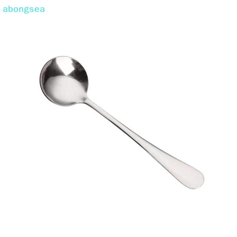abongsea-ช้อนกาแฟ-สเตนเลส-หัวกลม-ด้ามจับยาว-สําหรับคนไอศกรีม-ขนมหวาน-น้ําผึ้ง-ผสมอาหาร-ตกแต่งโต๊ะอาหาร