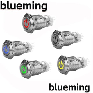 Blueming2 ปุ่มกดโลหะ LED เปิด ปิด กันน้ํา ทนทาน 16 12 มม.