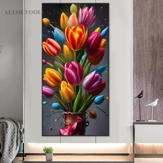 ชุดงานจิตรกรรมเม็ดบีด ทรงเพชร 5D รูปดอกไม้บาน ขนาด 45x85 ซม. สําหรับตกแต่งบ้าน DIY ✅ [alloetools.th]