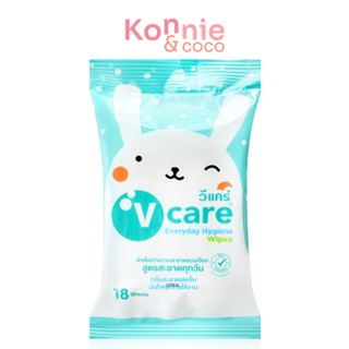 V care Everyday Hygiene Wipes 18 Sheets.