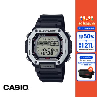 CASIO นาฬิกาข้อมือ CASIO รุ่น MWD-110H-1AVDF วัสดุเรซิ่น สีดำ