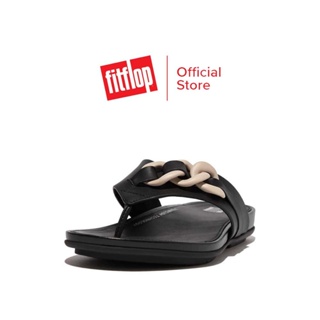 FITFLOP GRACIE RUBBER-CHAIN รองเท้าแตะแบบหูหนีบผู้หญิง รุ่น GA8-001 สี BLACK