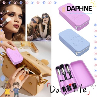 Daphne กระเป๋าเครื่องสําอาง ซิลิโคน กันน้ํา แบบพกพา ความจุขนาดใหญ่ มีซิป อเนกประสงค์ สําหรับผู้หญิง