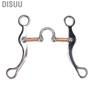 Disuu Horse Snaffle Bit Stainless Steel Rose Gold Plated Gag Loose Ring Garde