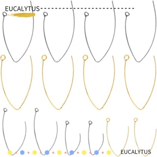 Eutus ต่างหูสเตนเลส รูปตัว V สีเงิน สีทอง สีโรสโกลด์ สําหรับทําเครื่องประดับ แฮนด์เมด คู่รัก