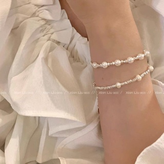 Broken silver pearl bracelet ins minority design exquisite temperament, advanced sense of simplicity, light extravagance, girlfriends, jewelry girls