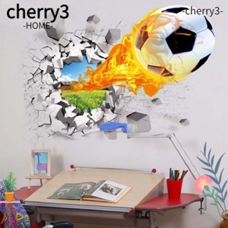 Cherry3 ลูกฟุตบอลไวนิล มีกาวในตัว ลอกออกได้ สําหรับตกแต่งห้องนอน