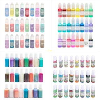 Flgo สีย้อมเรซิ่นอีพ็อกซี่เหลว 24 สี สําหรับทําเครื่องประดับ DIY