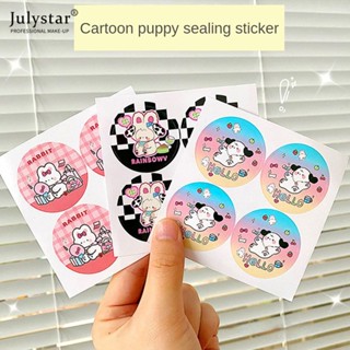 JULYSTAR 4 สติกเกอร์ A ของขวัญสติกเกอร์ปิดผนึกสติกเกอร์ตกแต่ง DIY สติกเกอร์ของขวัญตกแต่งสติกเกอร์ขนาดเล็กเค้กบรรจุภัณฑ์ถุงปิดผนึกสติกเกอร์