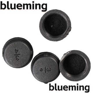 Blueming2 ฝาครอบท่อ เหล็ก ทรงกลม กันสนิม สีดํา 3/4 นิ้ว สไตล์วินเทจ สําหรับเฟอร์นิเจอร์ 10 ชิ้น