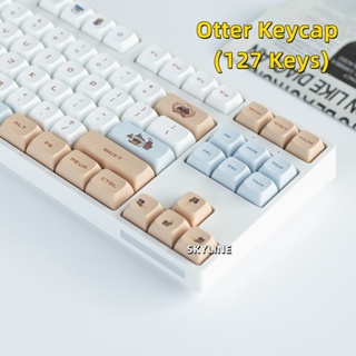 【ลดราคา】ปุ่มกดคีย์บอร์ด 127 ปุ่ม PBT DYE XDA MX สไตล์เรโทร สําหรับคีย์บอร์ด